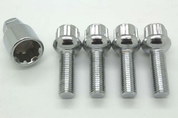 M12x1.5 40mm extended thread taper seat alloy wheel spacer bolts Renault x 10